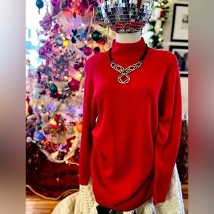 JEANNE PEIERE MOCK NECK WOOL SWEATER